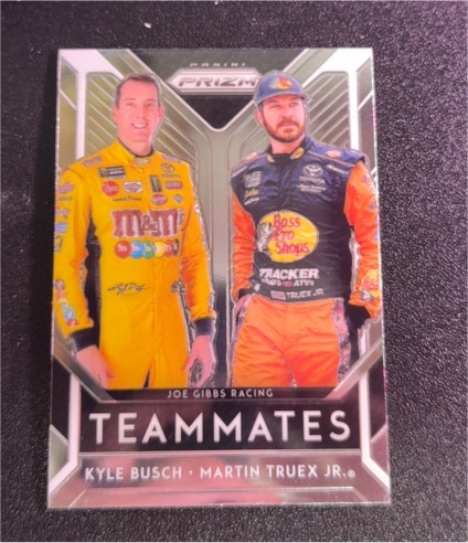 2019 Panini Prizm Teammates #T-4 Kyle Busch Martin Truex Jr. — front