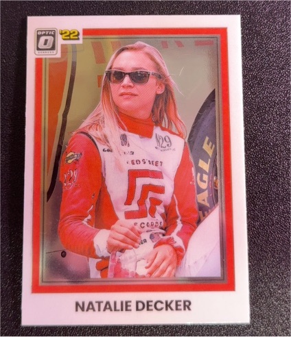 2022 Panini Donruss Racing Optic Retro 1981 #87 Natalie Decker — front