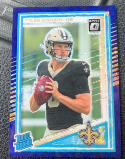 2025 Donruss Optic #223 Tyler Shough Purple Shock — front