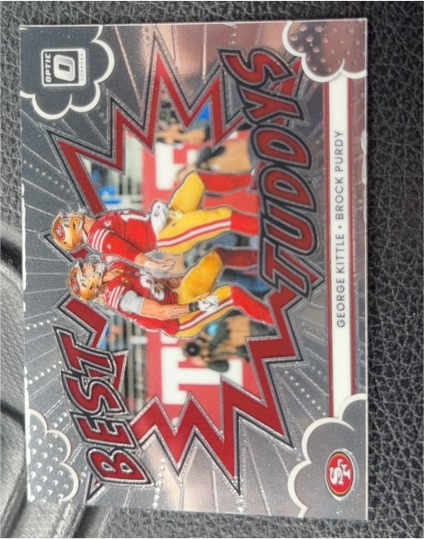 2025 Panini Donruss Optic #6 Best Tuddys George Kittle Brock Purdy — front