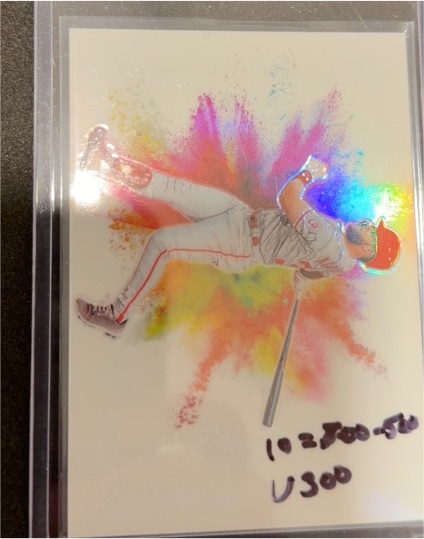 2023 Edward Vela Mike Trout #10 Art Card — front
