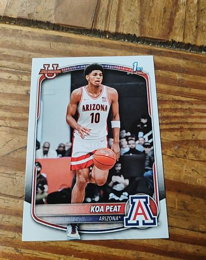 2025 Bowman Basketball Prospects 1st Bowman #BPP-3 Koa Peat — front