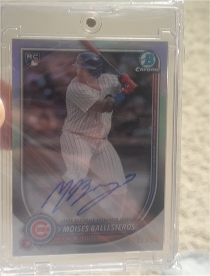 2025 Bowman Chrome #CRA-MB Moises Ballesteros Rookie Auto Refractor — front