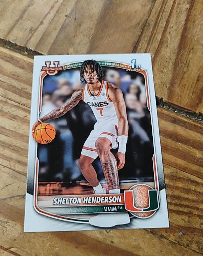 2025-26 Bowman Basketball #BPP-10 Shelton Henderson — front