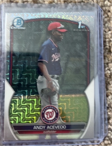 2023 Bowman Chrome #BCP-237 Andy Acevedo Mojo Refractor — front