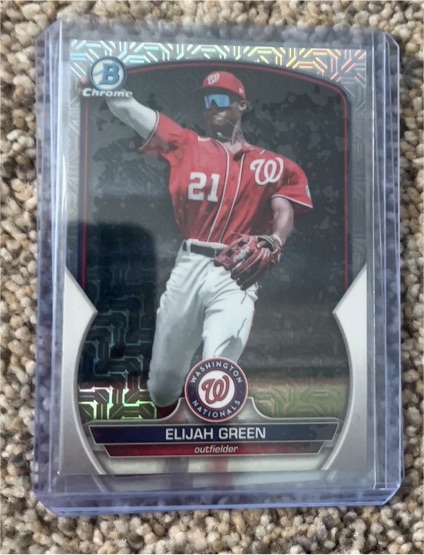 2023 Bowman Chrome Mojo Refractor #BCP-214 Elijah Green — front