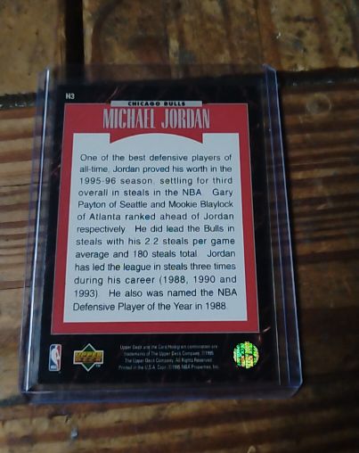 1995 Upper Deck #H3 Michael Jordan — front
