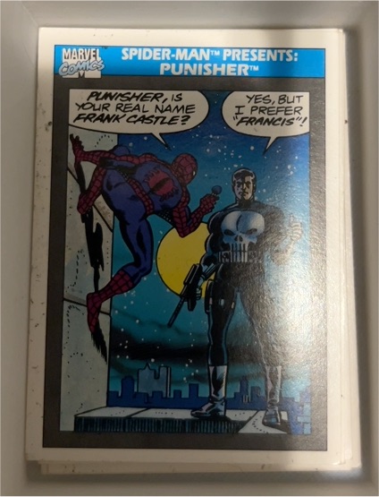 1990 Impel Marvel Universe Series 1 #155 Spider-Man Presents: Punisher — front