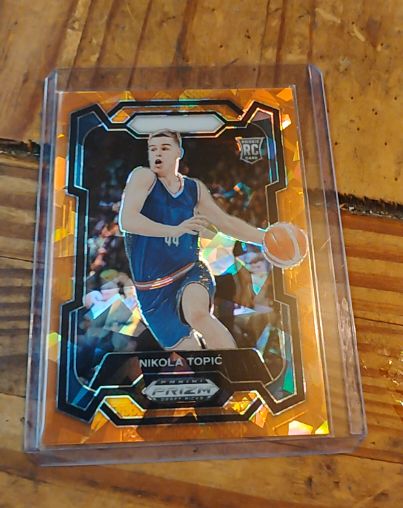 2024 Panini Prizm Draft Picks #10 Nikola Topić Orange Ice — front