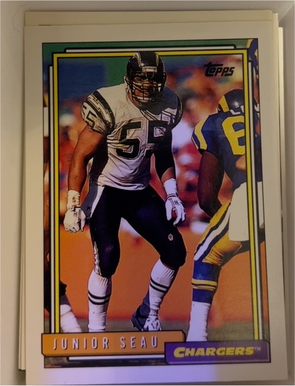 1992 Topps #674 Junior Seau San Diego Chargers — front