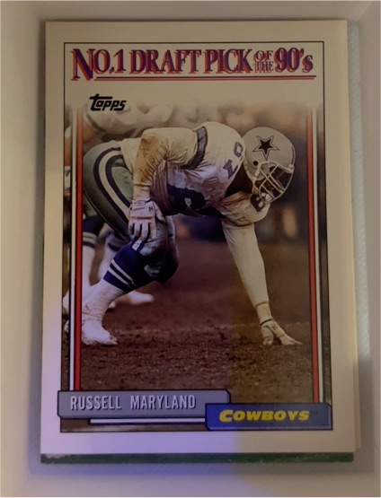 1992 Topps #2 Russell Maryland No. 1 Draft Pick of the 90's — front