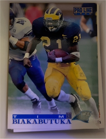 1996 Pro Line #344 Tim Biakabutuka — front