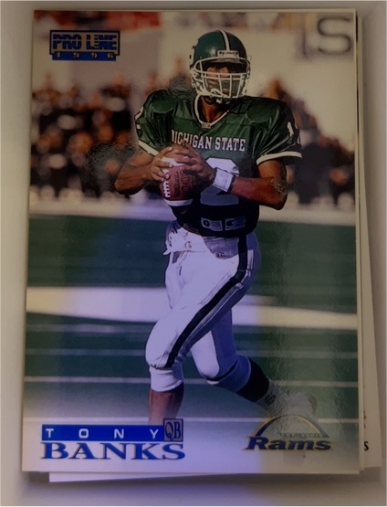 1996 Pro Line #334 Tony Banks — front