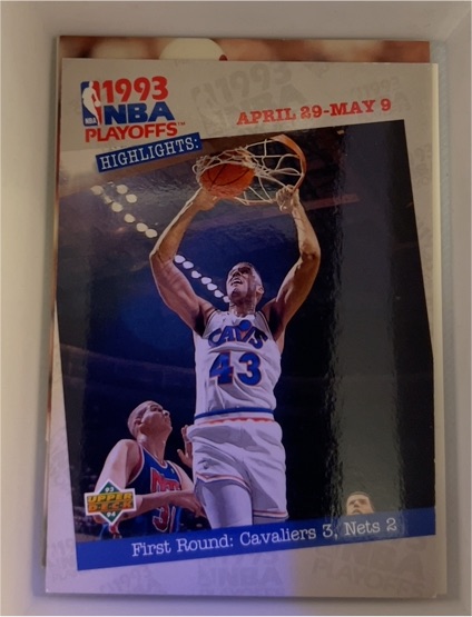 1993-94 Upper Deck #181 First Round: Cavaliers 3, Nets 2 — front