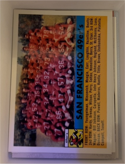 1994 Topps Archives 1956 #26 San Francisco 49ers — front
