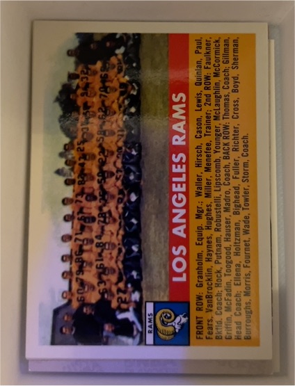 1994 Topps Archives 1956 #114 Los Angeles Rams Team Card — front