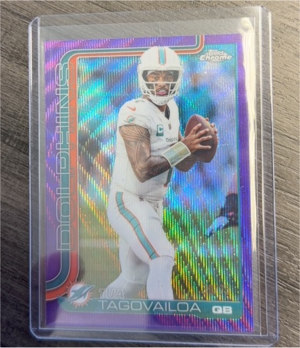 2025 Topps Chrome #187 Tua Tagovailoa — front