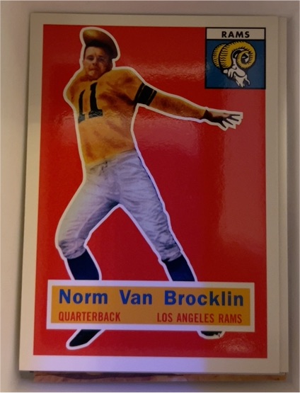 1956 Topps #6 Norm Van Brocklin — front
