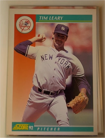 1992 Score #286 Tim Leary New York Yankees — front