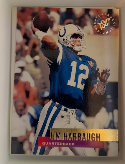1995 Topps Stadium Club #328 Jim Harbaugh — front