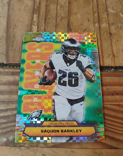 2025 Topps Chrome Power Players #PP-13 Saquon Barkley — front