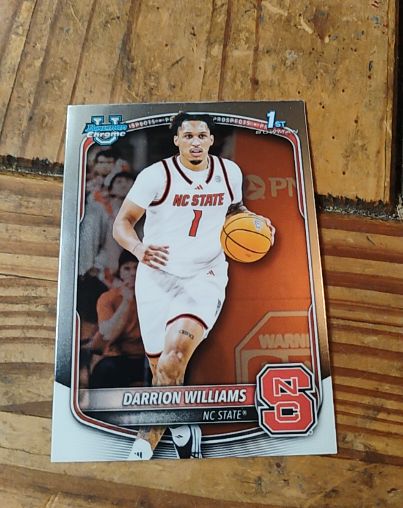 2025-26 Topps Bowman University Chrome #BCP-36 Darrion Williams — front