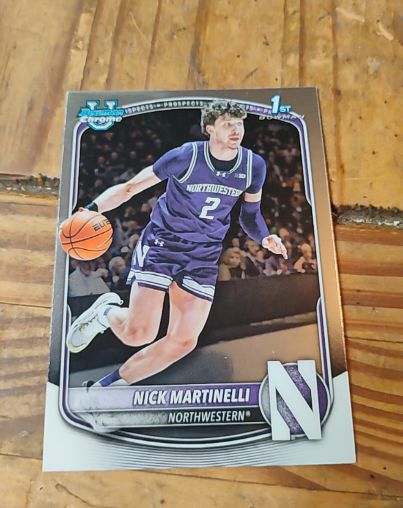 2025-26 Bowman Basketball Chrome #BCP-62 Nick Martinelli — front