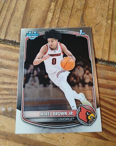 2025-26 Bowman Chrome #BCP-12 Mikel Brown Jr. — front