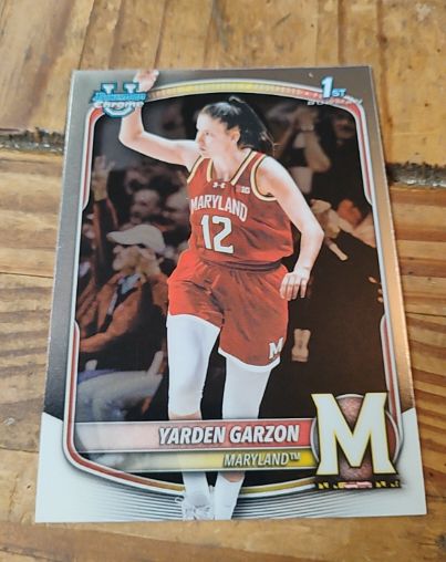 2025-26 Bowman Basketball Prospects 1st Bowman BPP-68 Yarden Garzon, Maryland — front