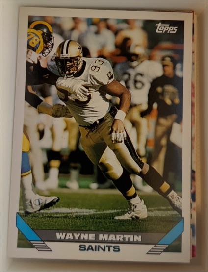 1993 Topps #339 Wayne Martin New Orleans Saints — front
