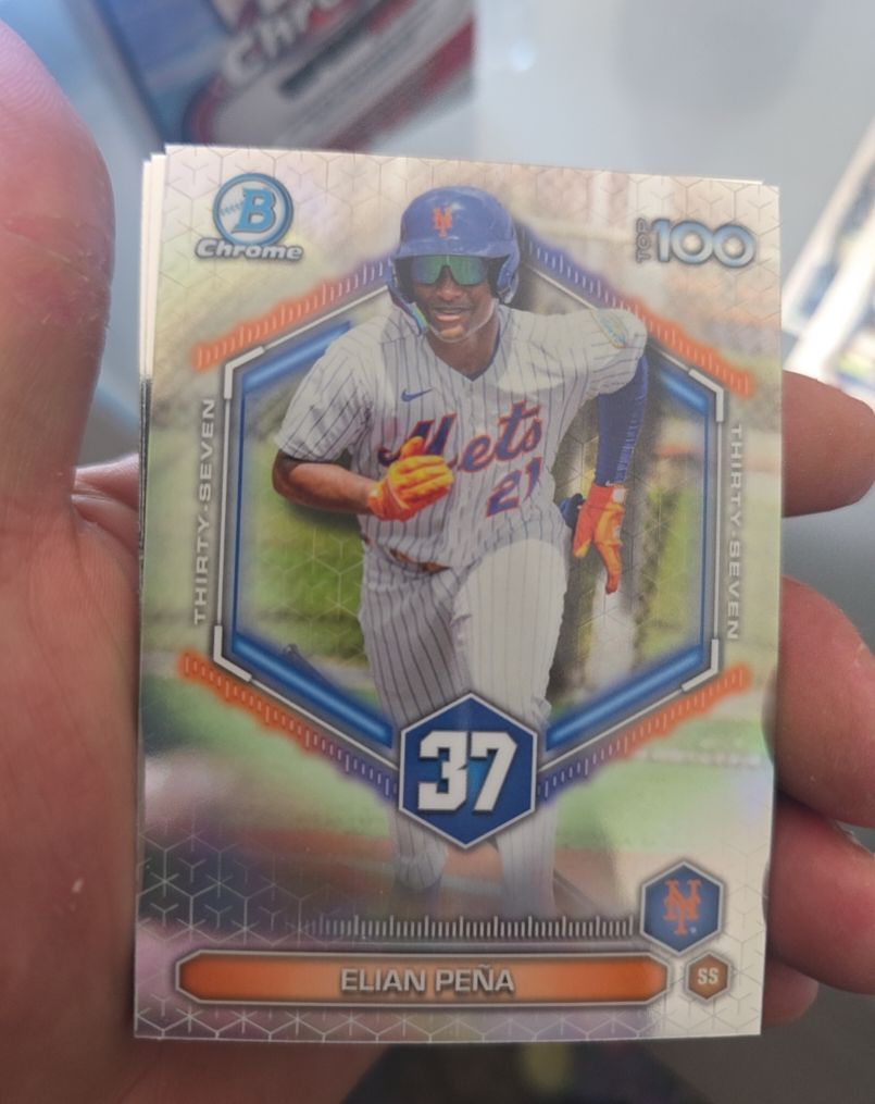 2026 Bowman Chrome #BTP-37 Elian Peña Top 100 Prospects — front