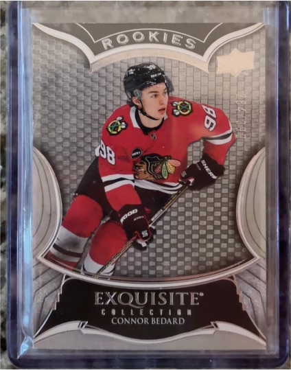 2023-24 Upper Deck Exquisite Collection Rookies #R43 Connor Bedard — front