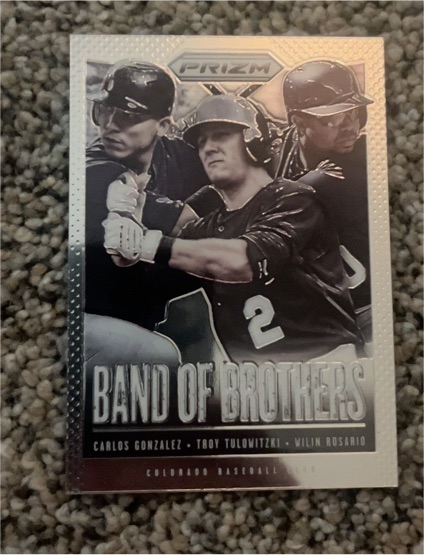 2013 Panini Prizm #BB7 Band of Brothers Carlos Gonzalez/Troy Tulowitzki/Wilin Rosario — front