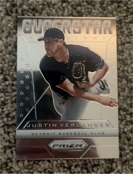 2013 Panini Prizm #SS5 Justin Verlander Superstar Spotlight — front