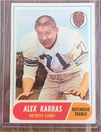 1968 Topps #130 Alex Karras — front
