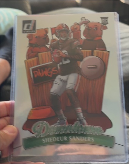 2025 Panini Donruss Downtown! #17 Shedeur Sanders Rookie Insert — front