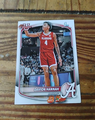 2025-26 Bowman Basketball #BPP-46 Davion Hannah — front