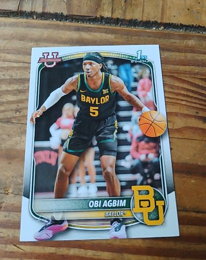 2025-26 Bowman Basketball #BPP-9 Obi Agbim — front