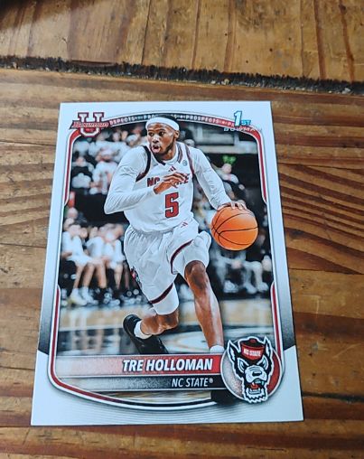 2025-26 Bowman Basketball Prospects 1st Bowman #BPP-81 Tre Holloman — front