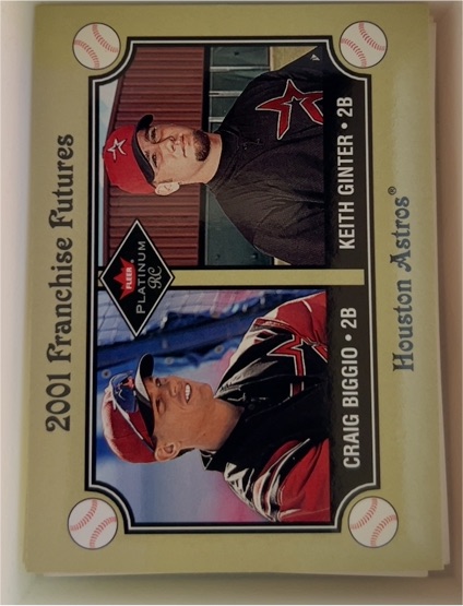2001 Fleer Platinum #478 Craig Biggio / Keith Ginter Franchise Futures Houston Astros — front