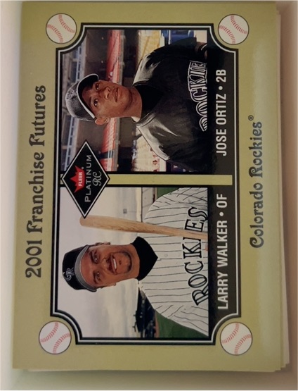2001 Fleer Platinum #476 Larry Walker / Jose Ortiz — front