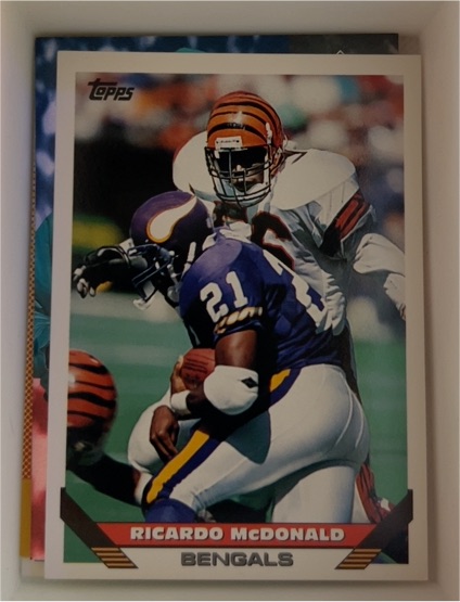 1993 Topps #513 Ricardo McDonald Cincinnati Bengals — front