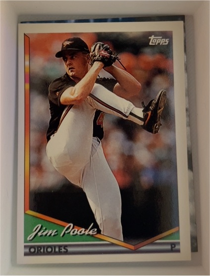 1994 Topps #449 Jim Poole — front