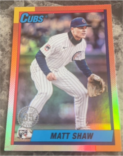2025 Topps Update 35th Anniversary Foil #U90-35 Matt Shaw — front