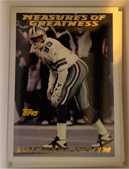 1994 Topps Measures of Greatness #318 Michael Irvin — front