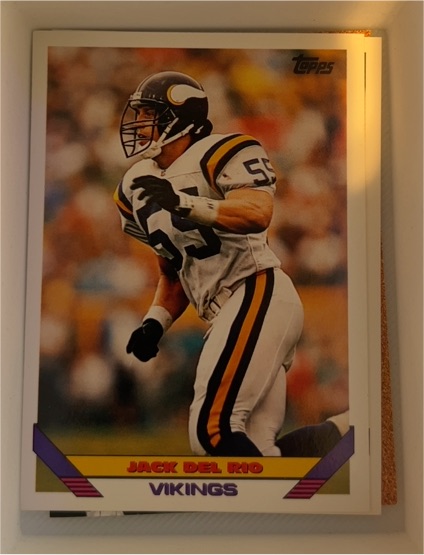 1993 Topps #603 Jack Del Rio Minnesota Vikings — front