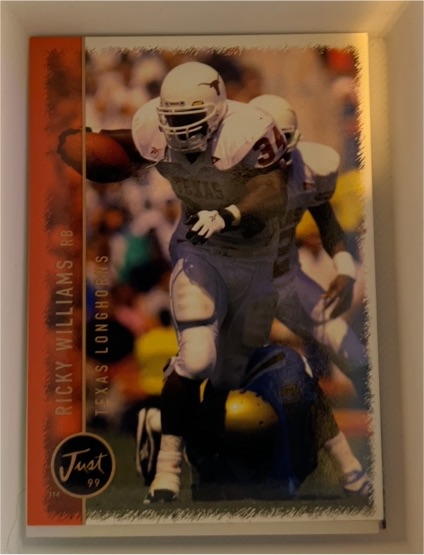 1999 Just #49 Ricky Williams — front