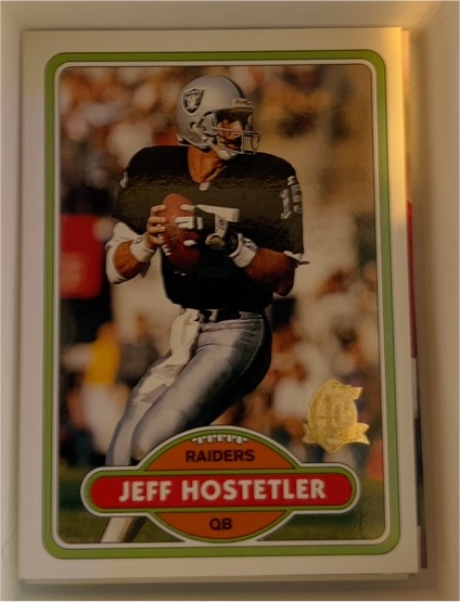1996 Topps 40th Anniversary #25 Jeff Hostetler — front