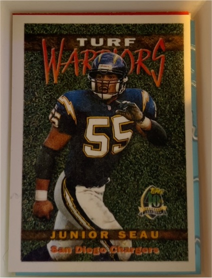 1996 Topps #TW6 Junior Seau Turf Warriors — front