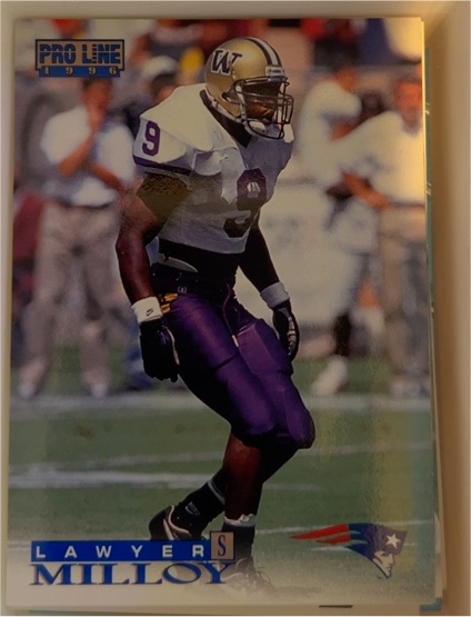 1996 Pro Line #330 Lawyer Milloy — front